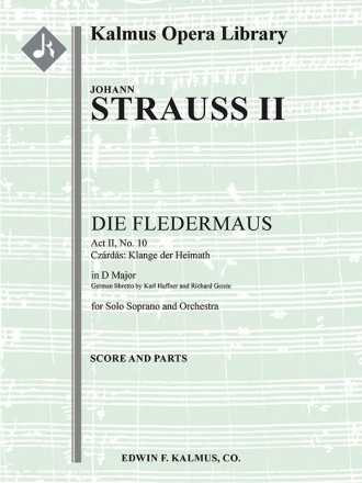 Die Fledermaus, No. 10 Act II (f/o) Full Orchestra