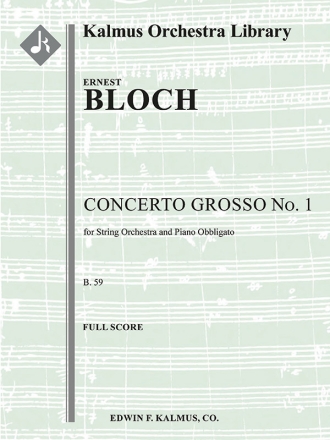 Concerto Grosso No. 1 (s/o score) Scores