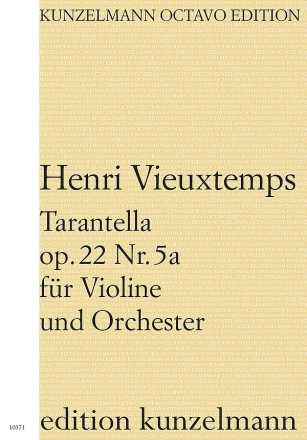 Tarantella a-Moll op.22 Nr.5a fr Violine und Orchester Partitur