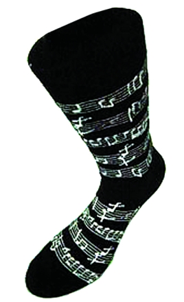 Socks 'Manuscript' black/white One Size 6-11 1 pair