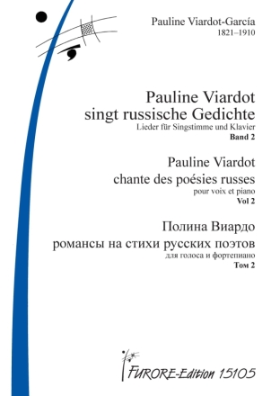 Pauline Viardot singt russische Gedichte Band 2 fr Singstimme und Klavier Texte kyr/fr/dt