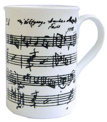 Tasse 'Manuscript' black/white Bone China Mug