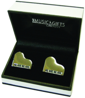 Silver-Plated Piano Cufflinks