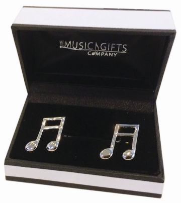 Silver-Plated Quavers Cufflinks