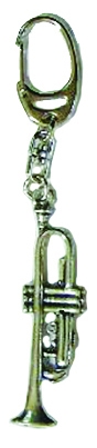 Pewter Keyring Trumpet