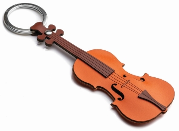 Violin Leather Keyring