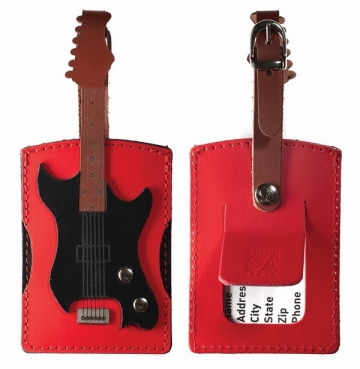 Electric Guitar Leather Luggage Tag