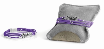 Purple Music Score Small Leather Bracelet