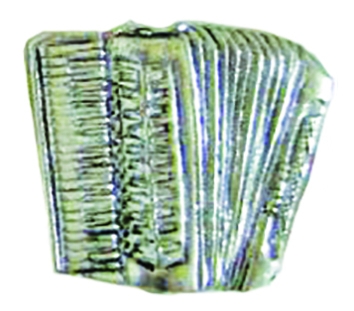 Pewter Pin Badge Accordion