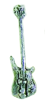 Pewter Pin Badge Bass Guitar