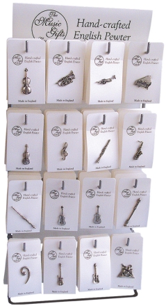 Pewter Pin Badge Complete Display