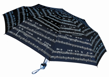 Singin' in the Rain Black Mini Umbrella