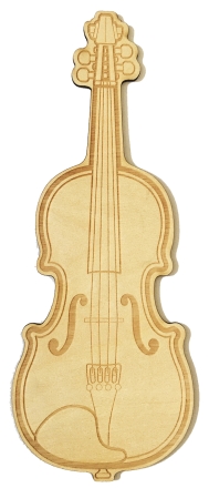 Violin Wooden Bookmark