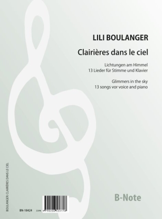 Clairires dans le ciel - 13 Lieder fr Stimme und Klavier Singstimme,Klavier Spielnoten