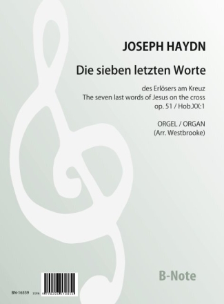 Die sieben letzten Worte des Erlsers am Kreuz op.51 (Arr. Orgel) Orgel Spielnoten