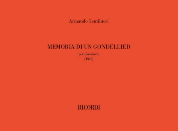 Memoria di un gondellied Klavier Solo Buch