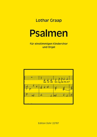 Psalmen fr einstimmigen Kinderchor und Orgel Partitur