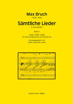 Smtliche Lieder, Band 2 -Lieder (1859-1864)- (Praktische Ausgabe in vier Bnden) Singstimme und Klavier Partitur