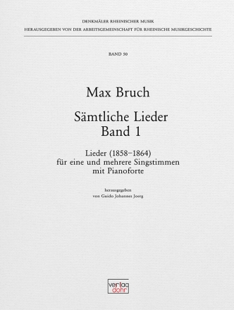 Smtliche Lieder Band 1 fr eine und mehrere Singstimmen und Pianoforte Partitur (gebunden)