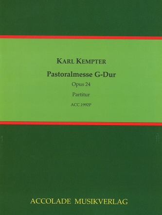 Pastoralmesse G-Dur op. 24 fr Soli, gem Chor und Orchester Partitur (la)