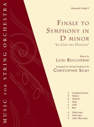 Finale to Symphony in D Minor: La Casa del Diavolo Orchester Partitur und Stimmen