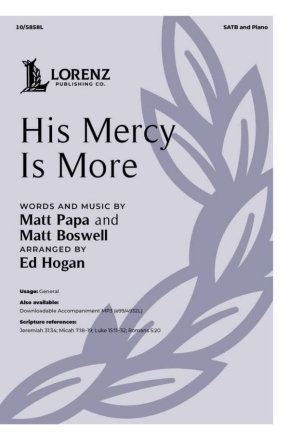 His Mercy Is More Gemischter Chor mit Klavier/Orgel Chorpartitur