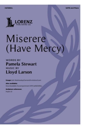 Miserere (Have Mercy) Gemischter Chor mit Klavier/Orgel Chorpartitur