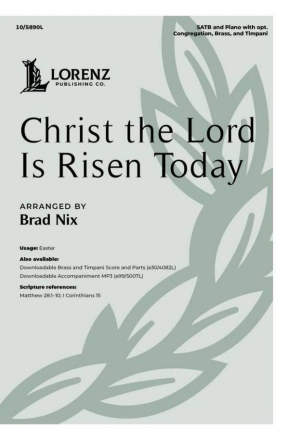 Christ the Lord Is Risen Today Gemischter Chor mit Ensemble Chorpartitur