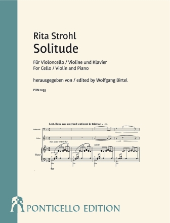 Solitude fr Violoncello/Violine und Klavier Partitur und Stimmen