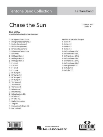 Chase the Sun Fanfare Partitur