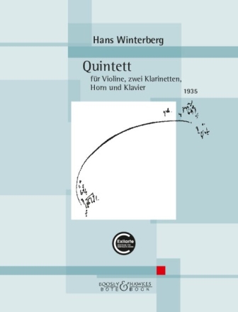 Quintett Violine, 2 Klarinetten, Horn und Klavier Partitur und Stimmen