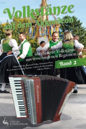 Volkstnze auf dem Akkordeon Band 2 (+QR-Code) fr Akkordeon