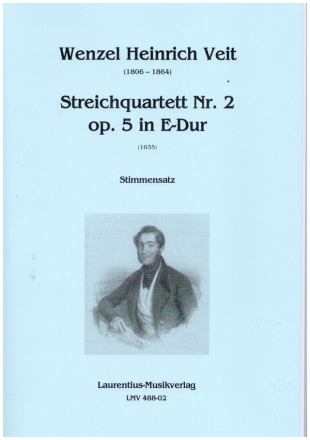 Streichquartett Es-Dur Nr.3 op.7 fr 2 Violinen, Viola und Violoncello Stimmensatz