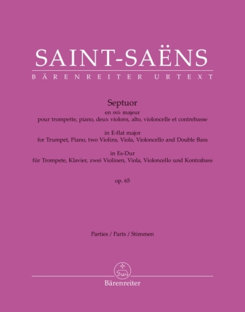 Septuor in Es-Dur op.65 fr Trompete, Klavier, 2 Violinen, Viola, Violoncello und Kontrabass Stimmen