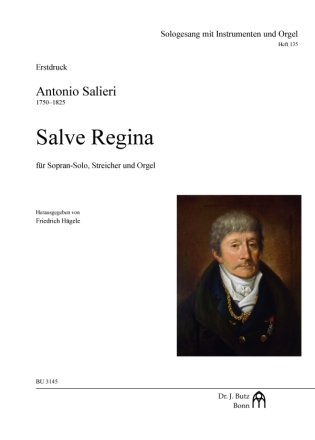 Salve Regina fr Sopran-Solo, Streicher und Orgel Partitur und Stimmen (la)