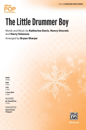 The Little Drummer Boy 2PT/SSA 2-Part, Unison and Equal Voice