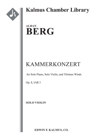 Kammerkonzert, Op. 8/ IAB 3 Solo Violin Full Orchestra