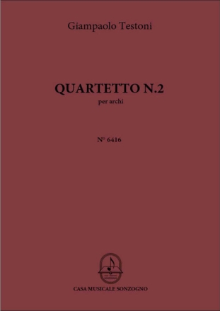 Quartetto N.2 Streichquartett Partitur und Stimmen