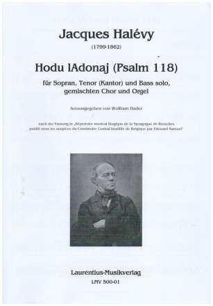 Hodu lAdonaj (Psalm 118) fr Sopran, Tenor (Kantor), Bass solo, gem Chor und Orgel Chorpartitur