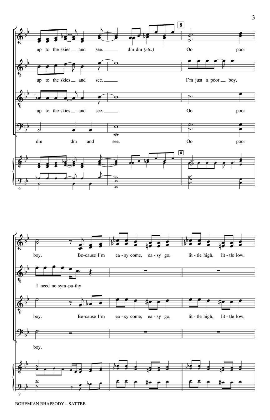 Bohemian Rhapsody For Mixed Chorus Sattbb A Cappella Score Notenlager Notenversand Noten Online Kaufen