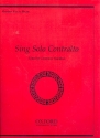 Sing Solo Contralto for alto and piano score