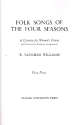 Folk Songs of the Four Seasons for female chorus and orchestra (piano) vocal score