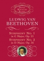 Beethoven: Symphony No.1 And No.2 (Dover Miniature Score) Orchestra Miniature Score