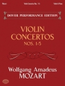 Wolfgang Amadeus Mozart: Violin Concertos Nos.1-5 (Violin/Piano) Violin, Piano Accompaniment Instrumental Album