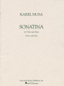 Karel Husa, Sonatina for Violin and Piano Violine und Klavier Buch