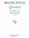 Walter Piston, Quintet For Flute And String Quartet Flute and String Quartet Partitur