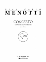 Gian Carlo Menotti, Concerto Violine und Klavier Buch