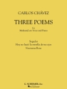 Carlos Chvez, Three Poems Medium or Low Voice and Piano Buch