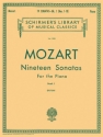 Wolfgang Amadeus Mozart, Nineteen Sonatas For The Piano Book I Klavier Buch