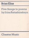 Brian Elias: Five Songs To Poems By Irina Ratushinskaya (Score) Mezzo-Soprano, Orchestra Score